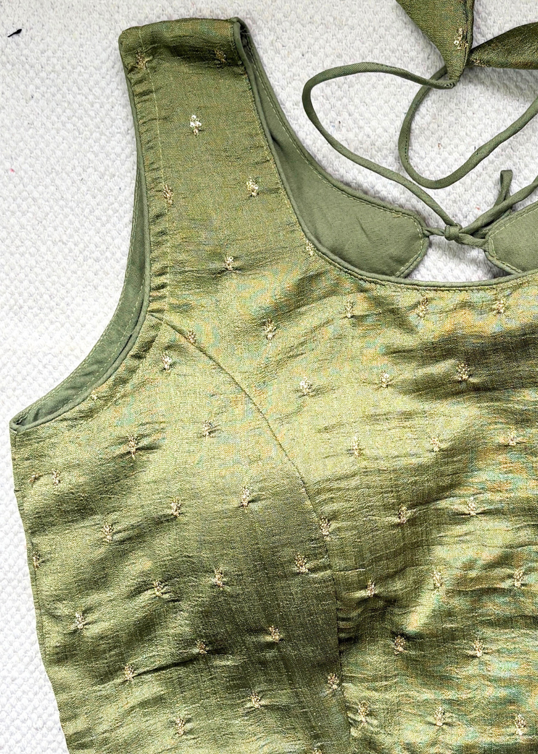 Olive Zari Blouse