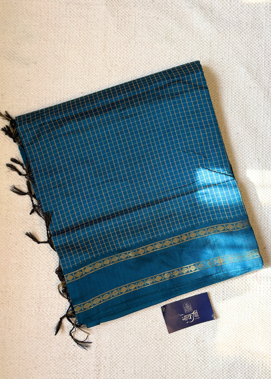 Checks Peacock Blue South Noor