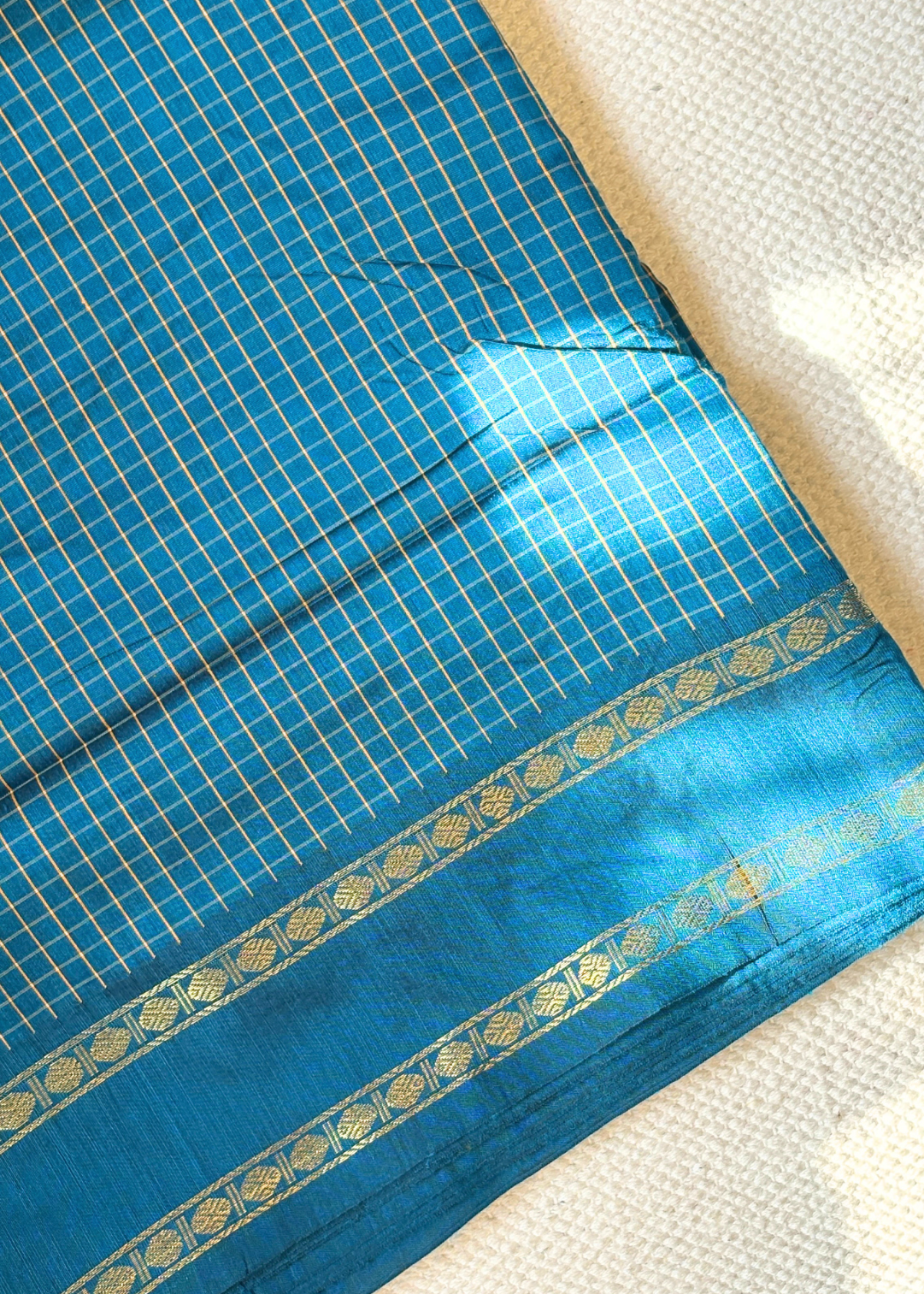 Checks Peacock Blue South Noor