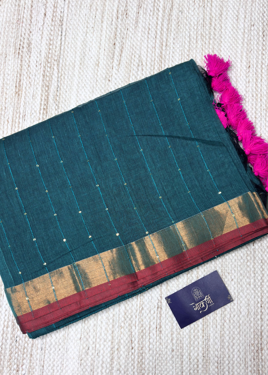 Rama Green Chandani Mul Cotton Saree