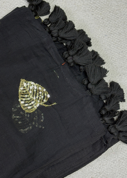 Black Paan Butti Mul Cotton