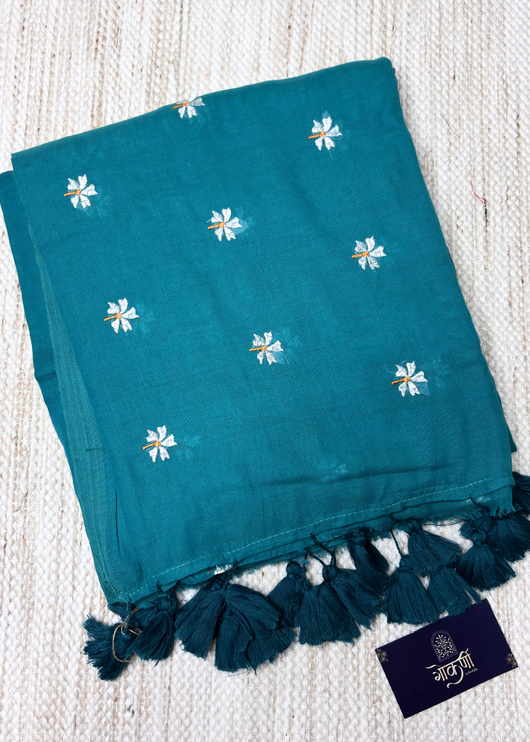 Rama Green Parijatak Mul Cotton Saree