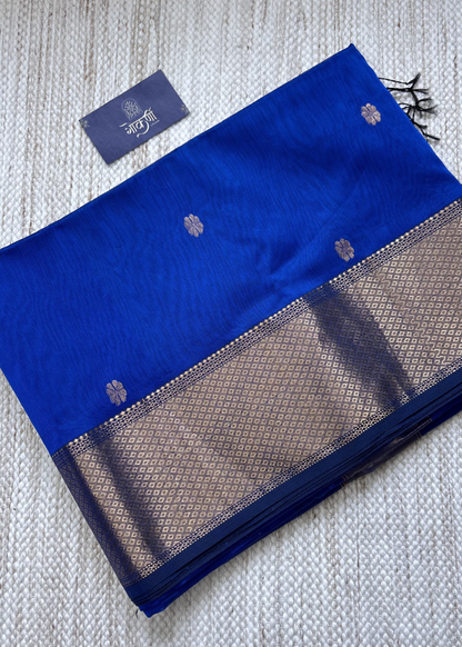 Blue Surajmukhi Butti Maheshwari