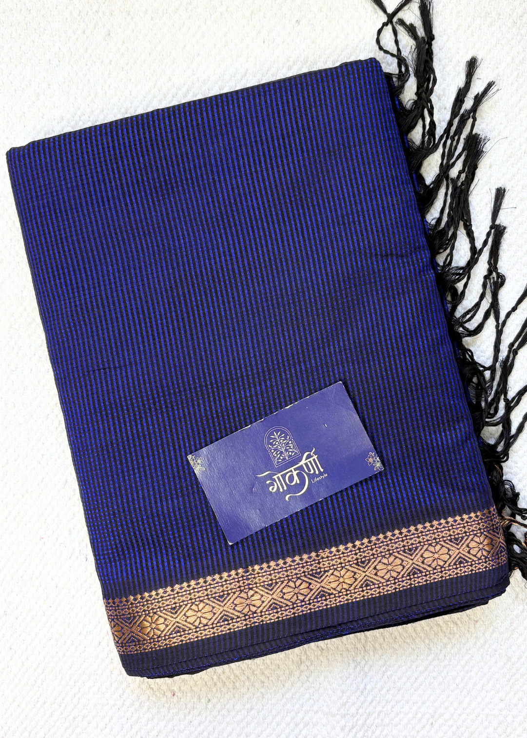 Royal Blue Garbhreshami Maheshwari