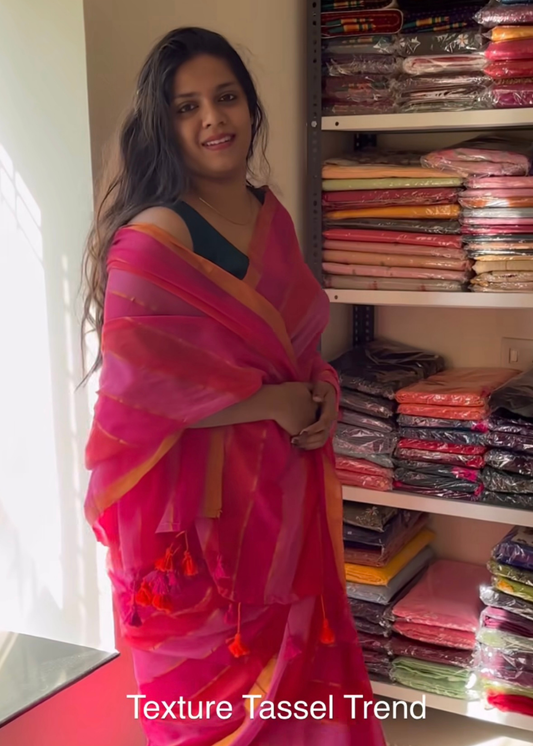 Pink Strip Mul Cotton
