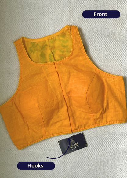 Halter Neck Yellow Blouse