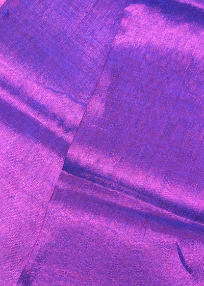 Purple Plain Raga Tissue Silk