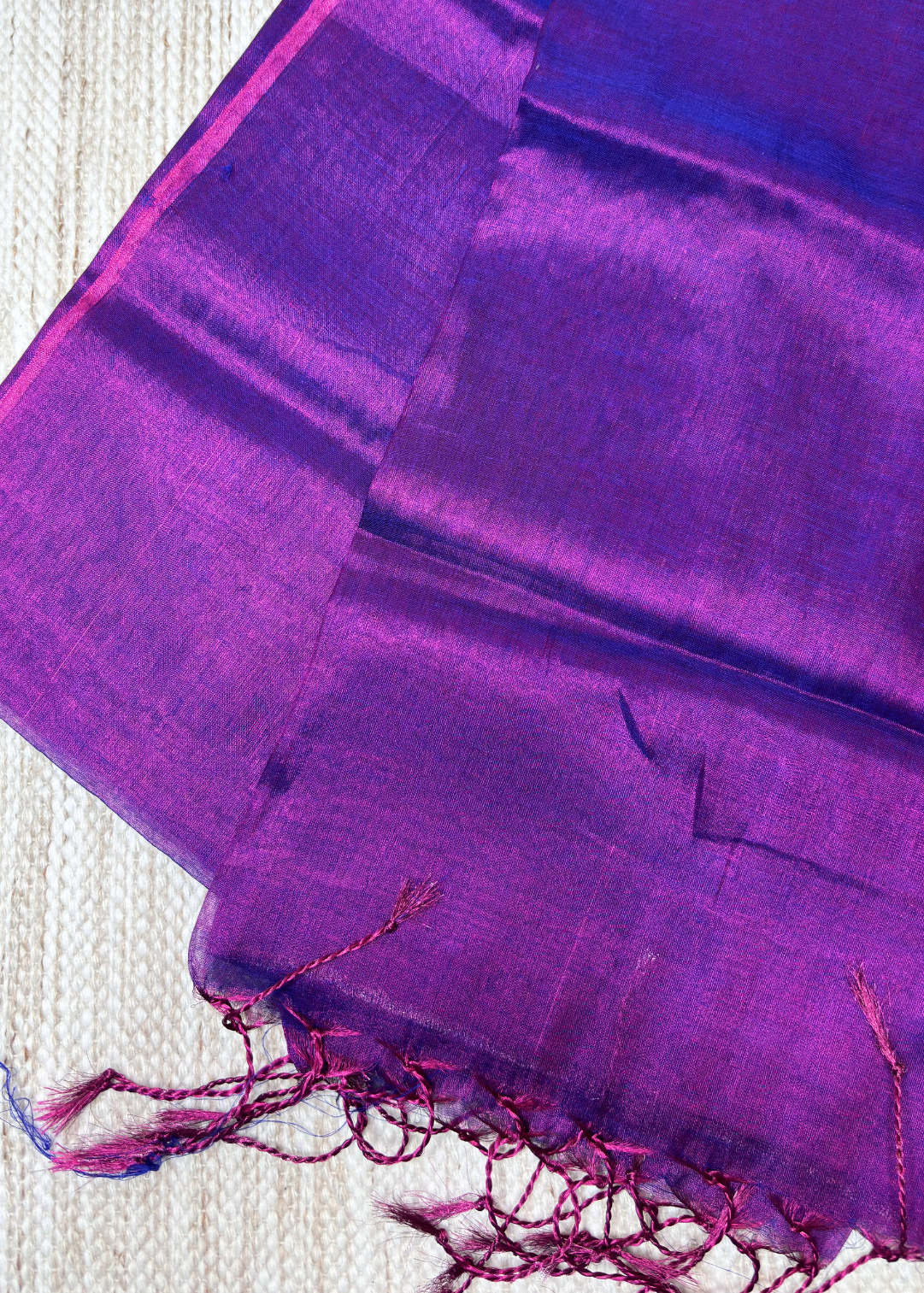 Purple Plain Raga Tissue Silk