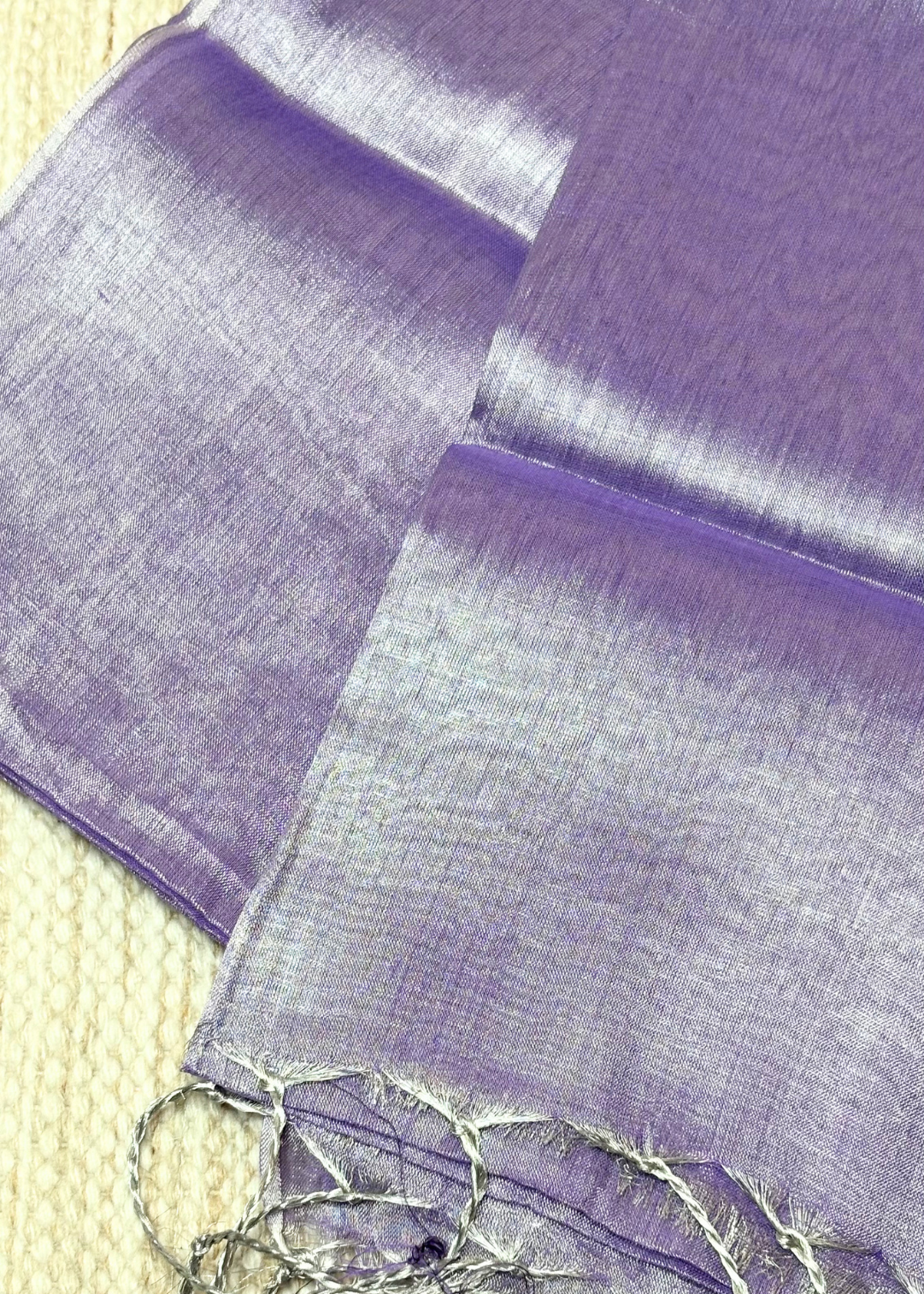 Lovender Plain Raga Tissue Silk