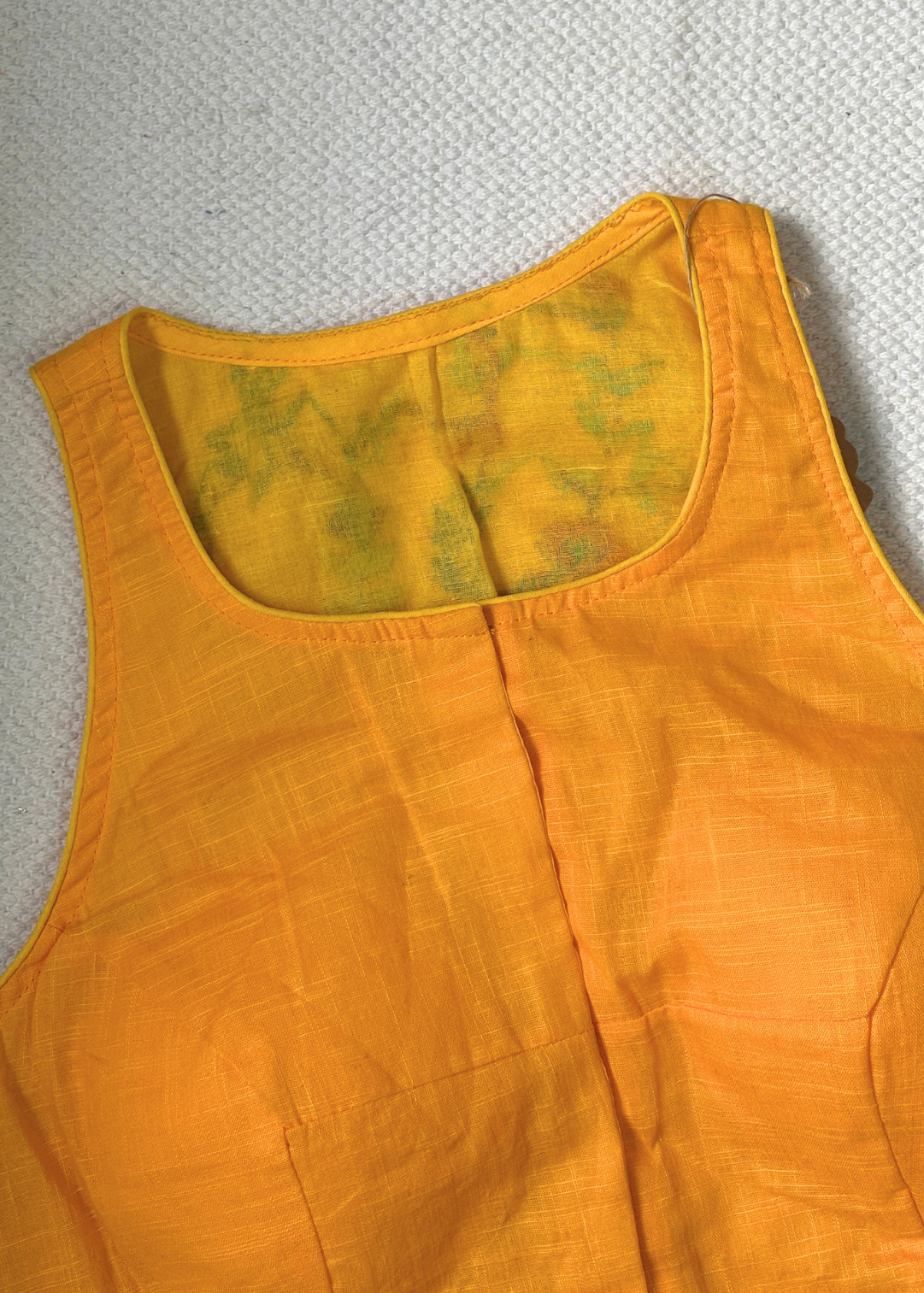 Halter Neck Yellow Blouse
