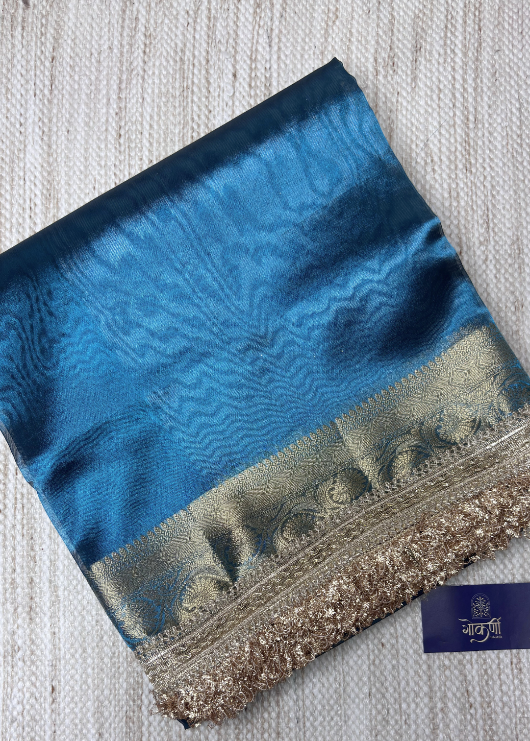 Light Blue Banarasi Tissue Silk