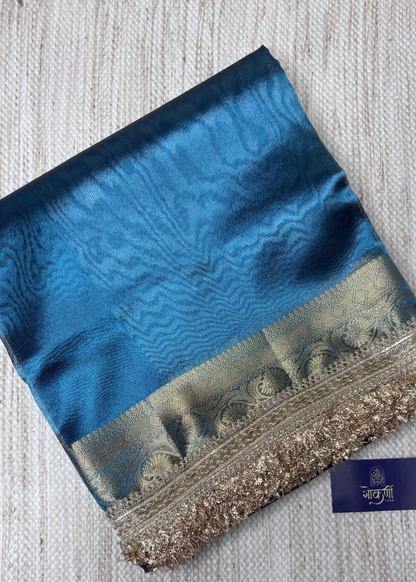 Light Blue Banarasi Tissue Silk