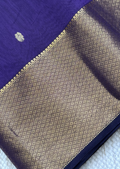 Purple Surajmukhi Butti Maheshwari