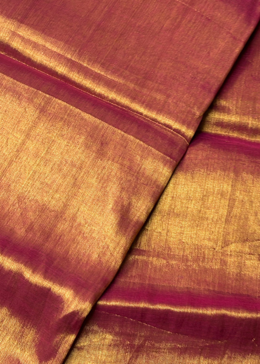 Orange Pink Dhoop Chaav Raga Tissue Silk
