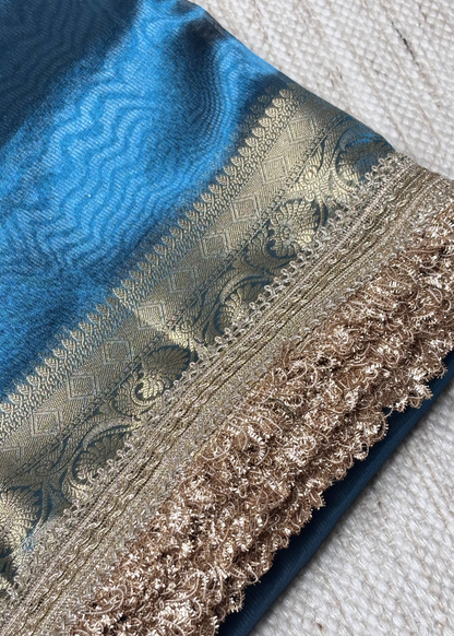 Light Blue Banarasi Tissue Silk
