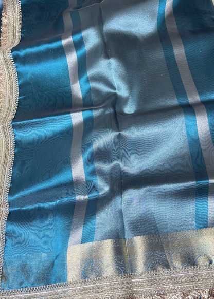 Light Blue Banarasi Tissue Silk