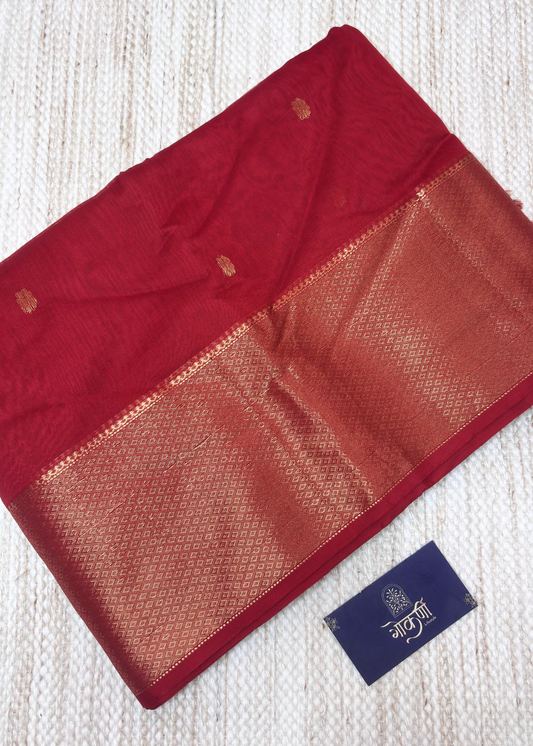 Red Surajmukhi Butti Maheshwari