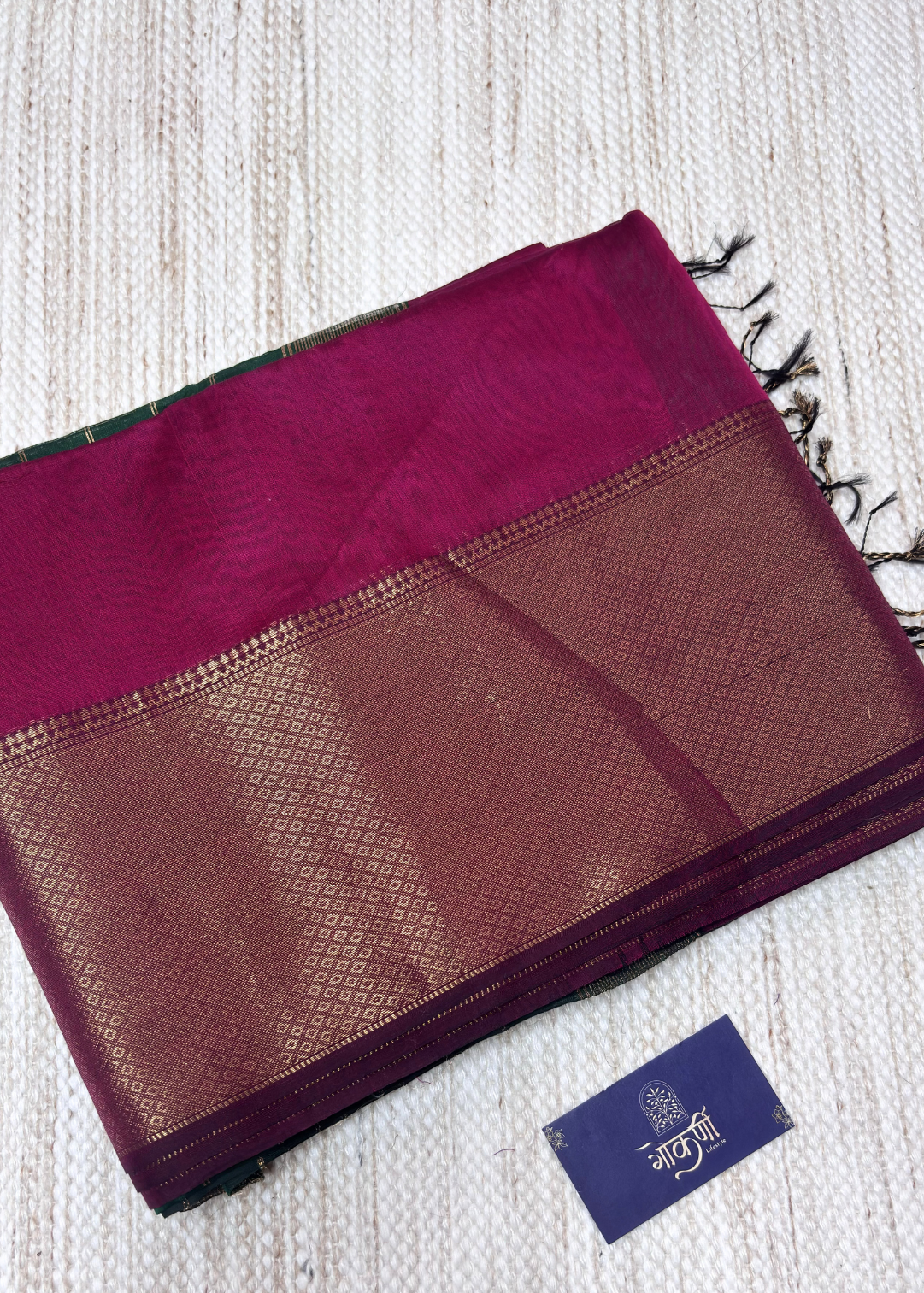 Rani Pink Plain Maheshwari