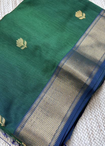 Dhoop Chav Green Lotus Butti Maheshwari