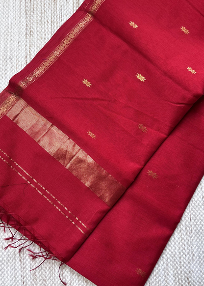 Self Red Star Butti Maheshwari