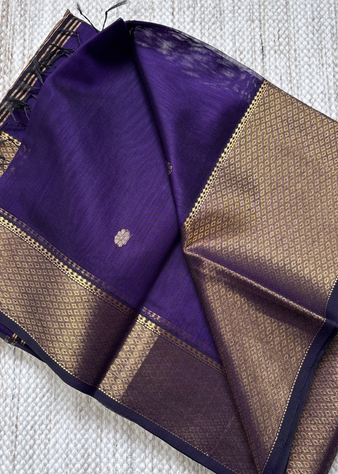 Purple Surajmukhi Butti Maheshwari
