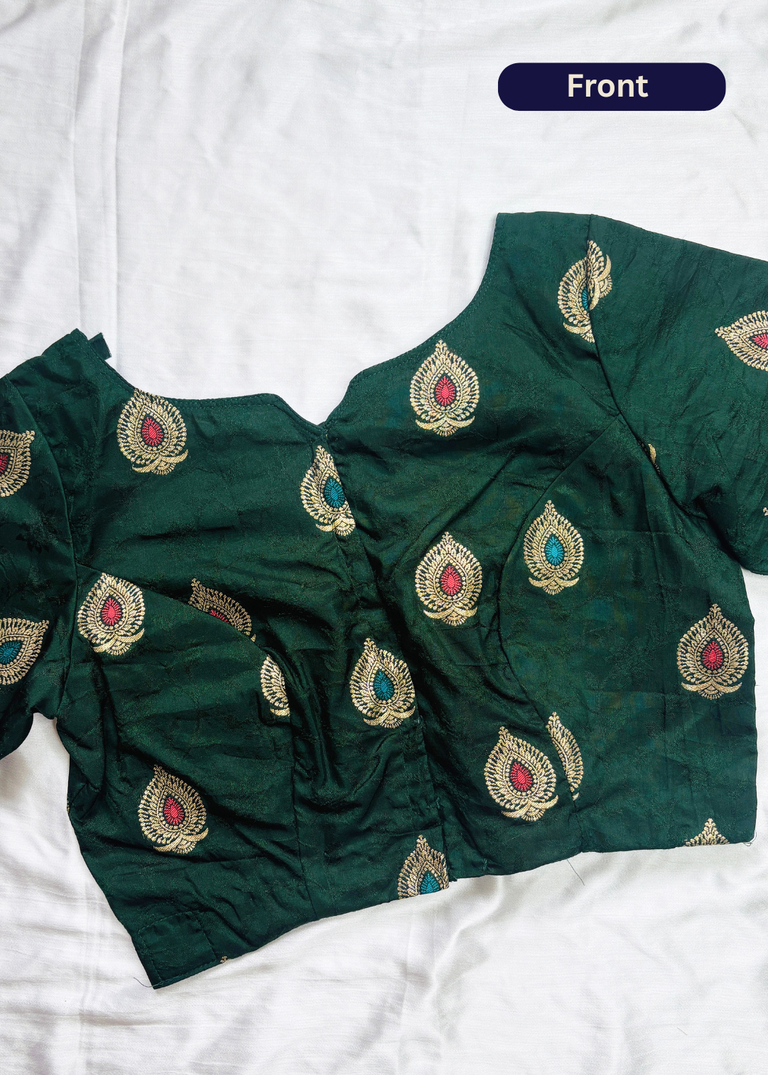 Bottle Green Banarasi Silk