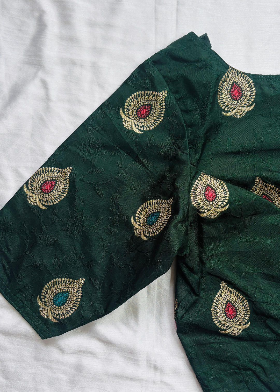 Bottle Green Banarasi Silk