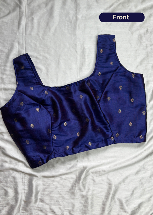 Royal Blue Silk Blouse