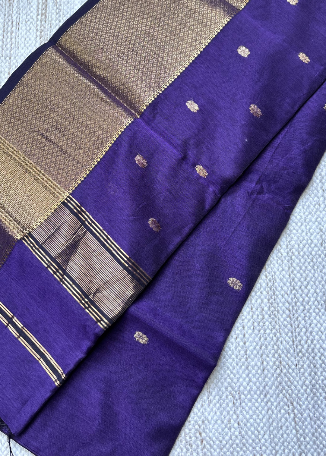 Purple Surajmukhi Butti Maheshwari