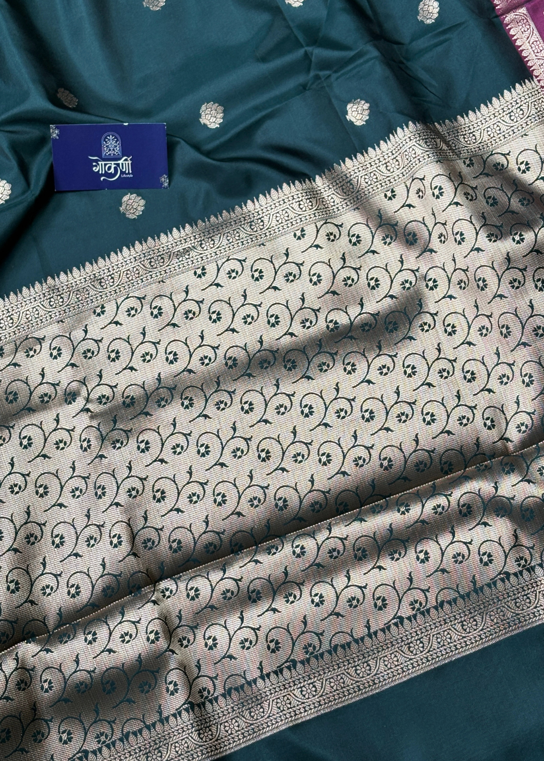 Padmini Bottle Green Soft Silk Saree🪷