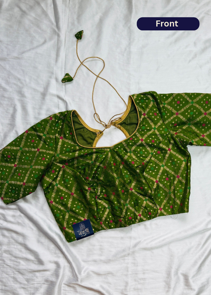 Olive Green Banarasi Silk