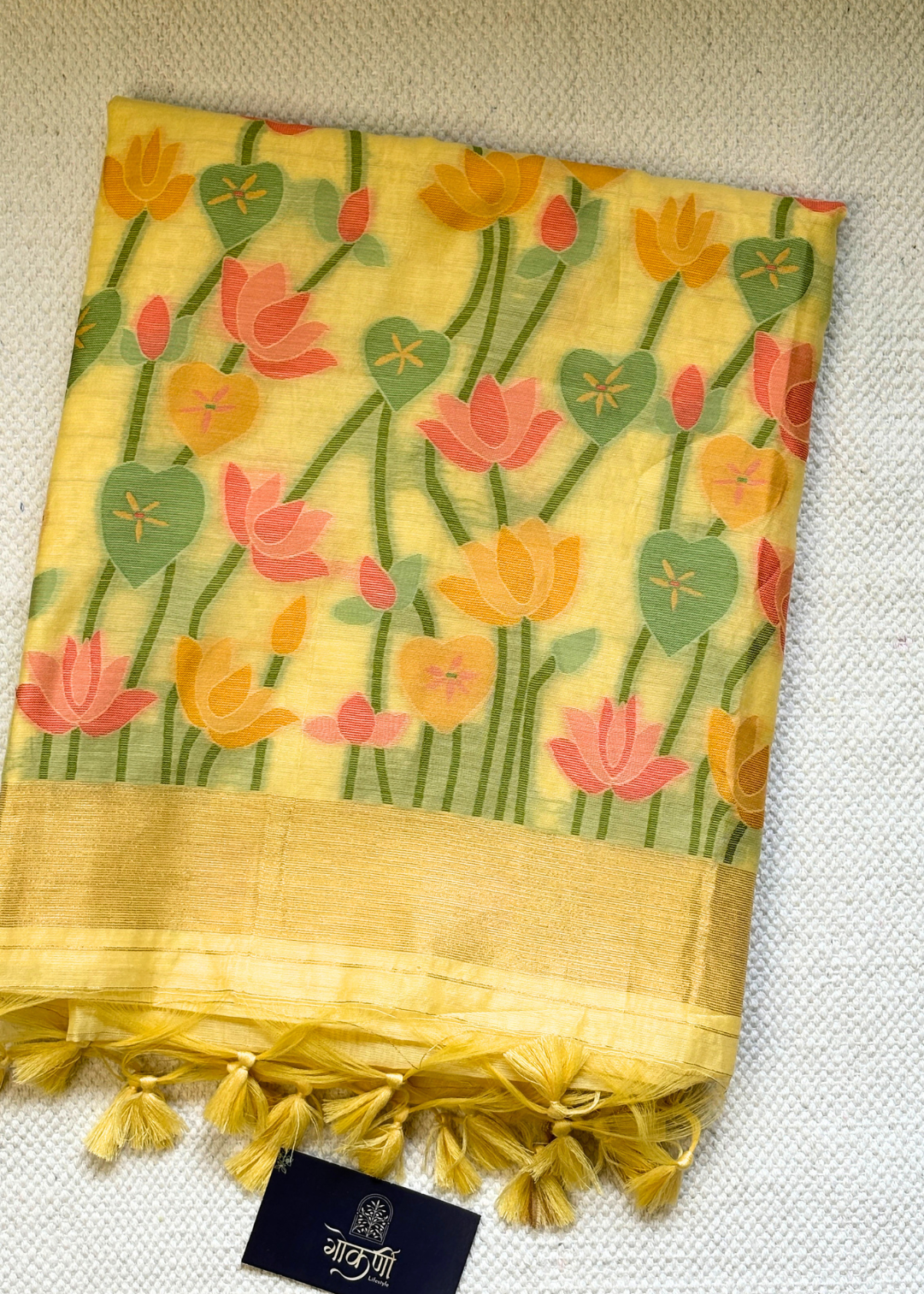 Pankaja Lemon Yellow Suman