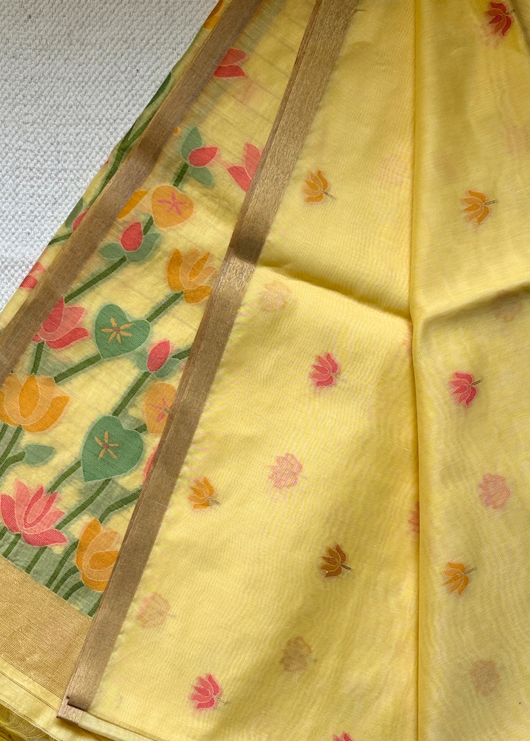 Pankaja Lemon Yellow Suman
