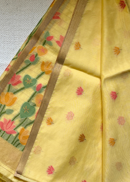 Pankaja Lemon Yellow Suman
